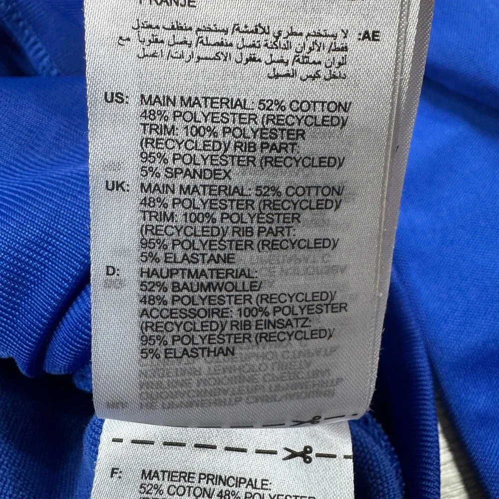 Adidas Originals Men's Track Jacket Blue White 3-Stripe Full Zip XS Retro